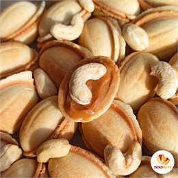 Орешки с вареной сгущенкой из цельного коровьего молока и орехом кешью премиум класса песочное печенье XOXONUTS 131