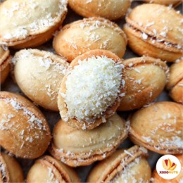 Орешки Рафаэлло с кокосом и молочным кремом из цельного коровьего молока премиум класса песочное печенье XOXONUTS 161